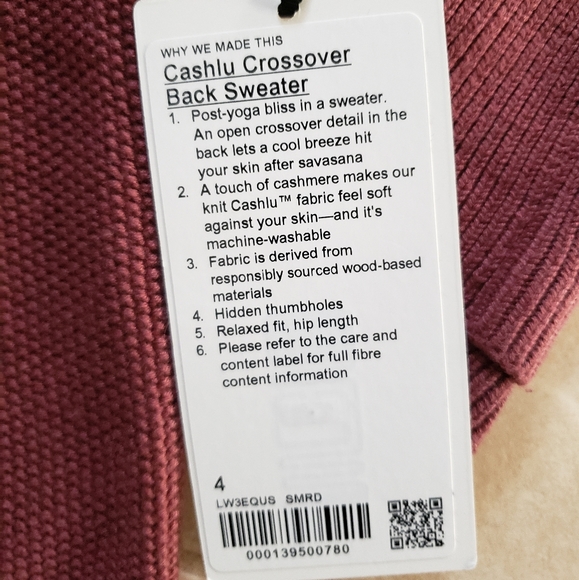 Lululemon Sweater Smoky Red - Picture 6 of 8
